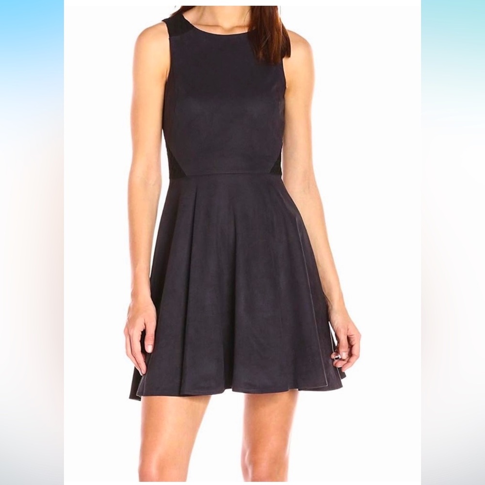 CeCe Black Sleeveless Fit and Flare Mini Dress